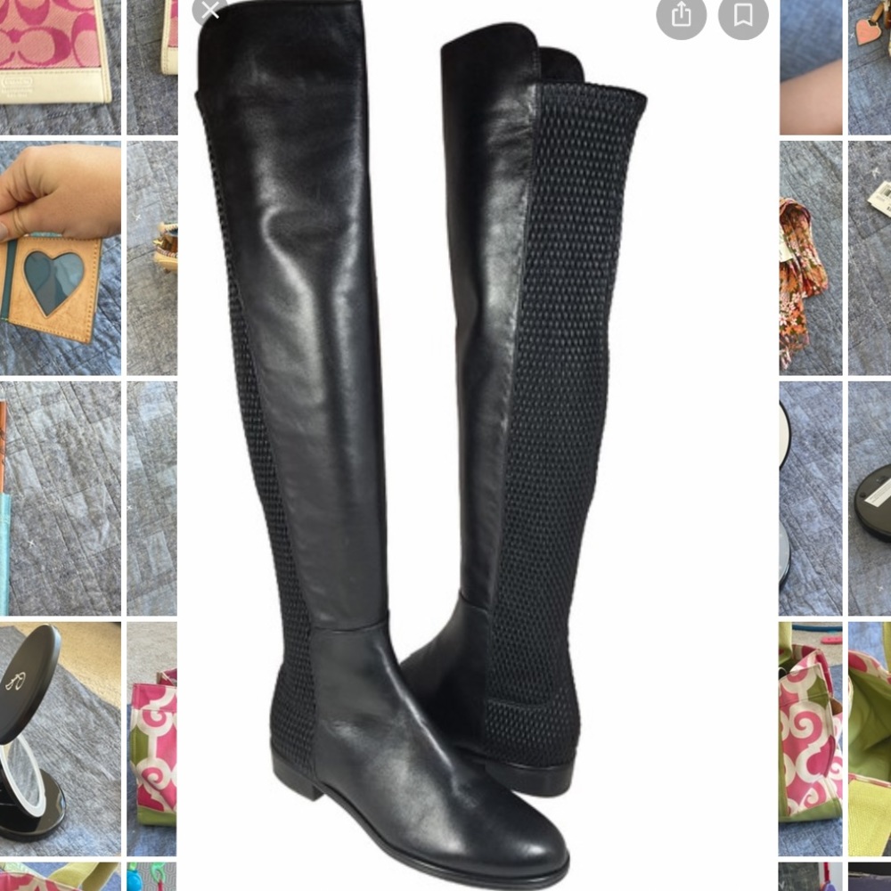 Stuart Weitzman Alljenn Over The Knee Leather Boot - image 3